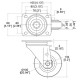 100mm Swivel Castor with Black Rubber Wheel